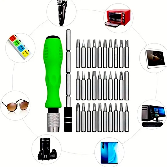 New - 32 In 1 Precise Screwdriver Set Mini Magnetic Bits Kit- Compact and Portab - Picture 3 of 5